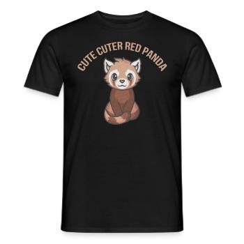 Red Pandas Red Panda Bamboo Asia Red Panda Bear - Men's T-Shirt - black - Front - AI Model Male 178 light (178cm)