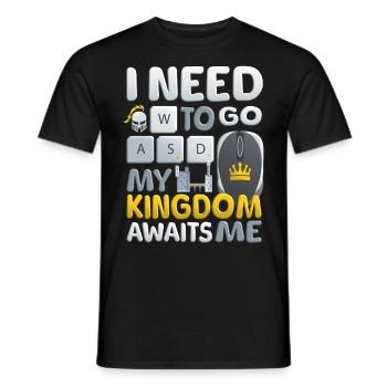 Gamer PC Games Video Game - I need to go - Men's T-Shirt - black - Front - AI Model Male 178 light (178cm)