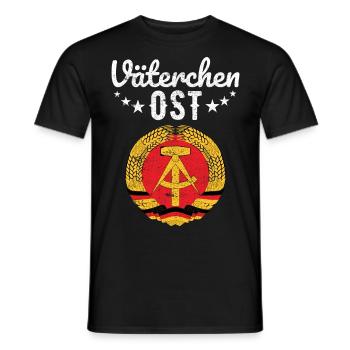 Väterchen Ost DDR Ossi Geschenk - Männer T-Shirt - Schwarz - Vorne - AI Model Male 178 light (178cm)