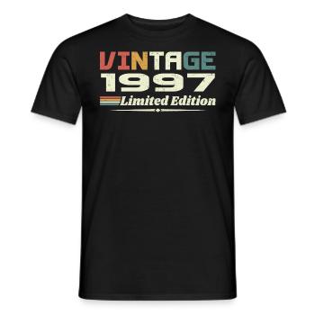 Vintage 1997 Gift 1997 Birthday 1997 Retro - Men's T-Shirt - black - Front - AI Model Male 178 light (178cm)