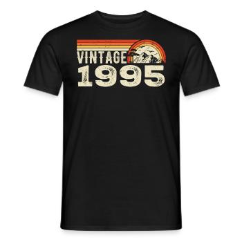 Jahrgang 1995 Geburtstagsgeschenk 1995 Retro 1995 - Männer T-Shirt - Schwarz - Vorne - AI Model Male 178 light (178cm)