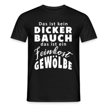 Dicker bauch feinkostgewoelbe fett lustig spruch g - Männer T-Shirt - Schwarz - Vorne - AI Model Male 178 light (178cm)