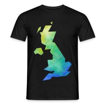 Map UK - Men's T-Shirt - black - Front - AI Model Male 178 light (178cm)