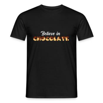 Sweet chocolate gift - Men's T-Shirt - black - Front - AI Model Male 178 light (178cm)