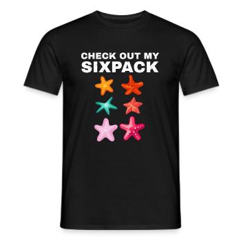 Seestern - Männer T-Shirt - Schwarz - Vorne - AI Model Male 178 light (178cm)