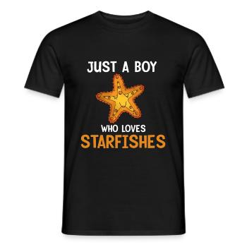 Seestern - Männer T-Shirt - Schwarz - Vorne - AI Model Male 178 light (178cm)