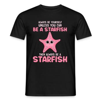 Seestern - Männer T-Shirt - Schwarz - Vorne - AI Model Male 178 light (178cm)