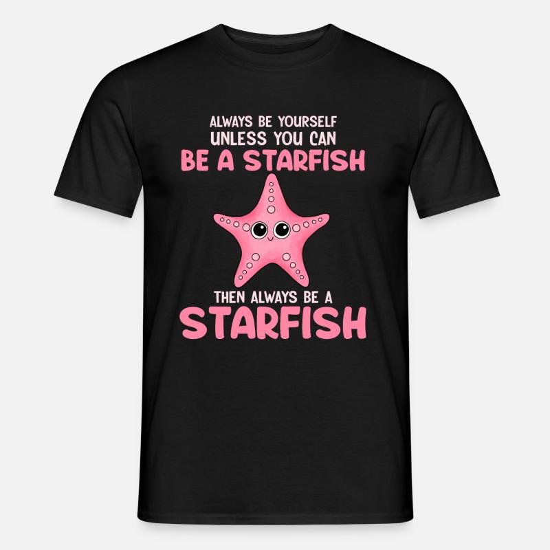 Seestern - Männer T-Shirt - Schwarz