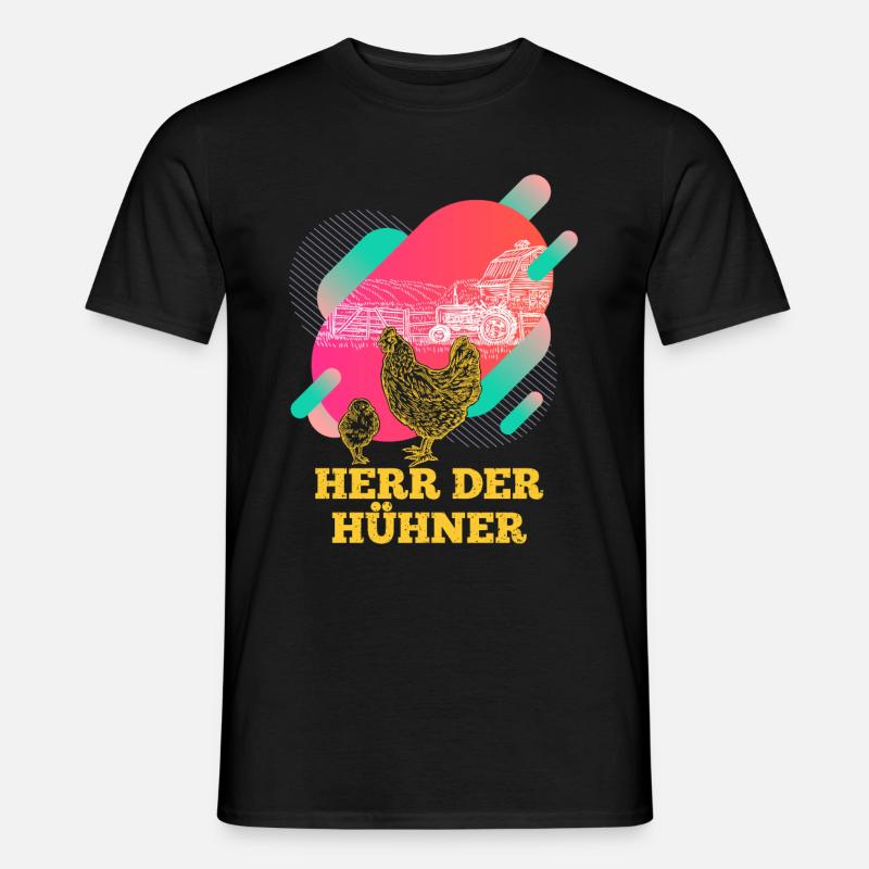 Herr Der Hühner - Männer T-Shirt - Schwarz