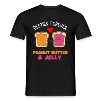 Erdnussbutter Peanut Butter Marmelade Geschenk - Männer T-Shirt - Schwarz - Vorne - AI Model Male 178 light (178cm)