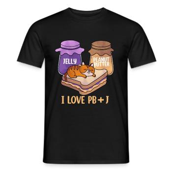 Erdnussbutter Peanut Butter Marmelade Geschenk - Männer T-Shirt - Schwarz - Vorne - AI Model Male 178 light (178cm)