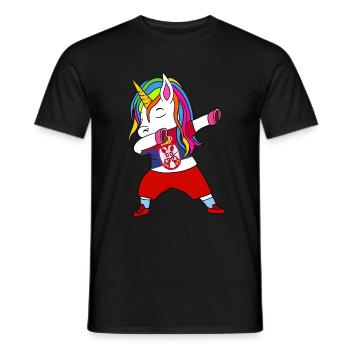 Serbie football dabbing cadeau - T-shirt homme - noir - Devant - AI Model Male 178 light (178cm)