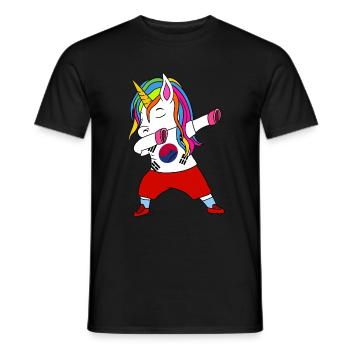 South Korea football dab gift - Men's T-Shirt - black - Front - AI Model Male 178 light (178cm)
