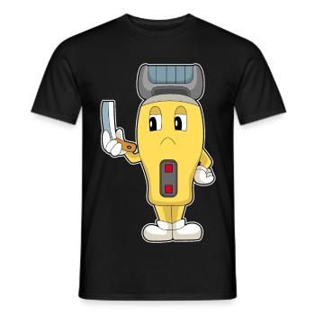 Rasoir Coiffeur Rasoir - T-shirt homme - noir - Devant - AI Model Male 178 light (178cm)