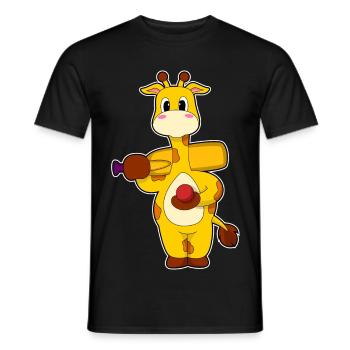 Giraffe Cricket Cricket Raquette - T-shirt homme - noir - Devant - AI Model Male 178 light (178cm)