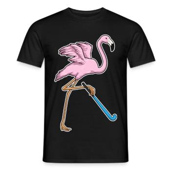 Hockey sur gazon Flamingo Stick - T-shirt homme - noir - Devant - AI Model Male 178 light (178cm)