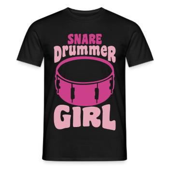 Girl drummer - Men's T-Shirt - black - Front - AI Model Male 178 light (178cm)