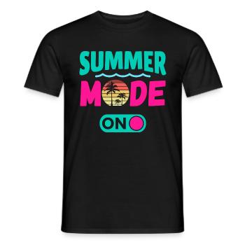 Sommermodus Ein - Männer T-Shirt - Schwarz - Vorne - AI Model Male 178 light (178cm)