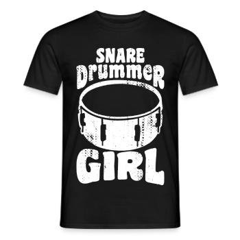 Fille batteur - T-shirt homme - noir - Devant - AI Model Male 178 light (178cm)