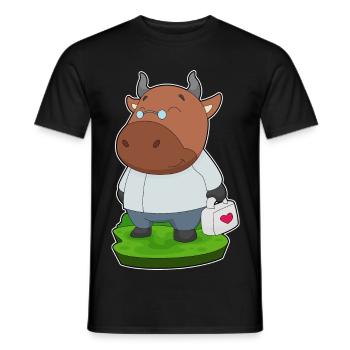 Trousse de premiers secours Bull Doctor - T-shirt homme - noir - Devant - AI Model Male 178 light (178cm)