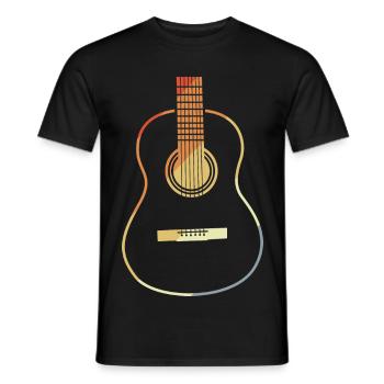 Guitar VIntage Look - Men's T-Shirt - black - Front - AI Model Male 178 light (178cm)