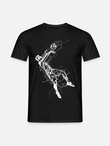 Volleyball Player Sketch - Men's T-Shirt - black