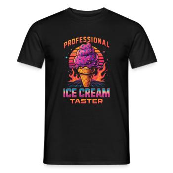 Dégustateur professionnel de glaces glaces - T-shirt homme - noir - Devant - AI Model Male 178 light (178cm)