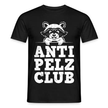 Protection des animaux ANIT FUR CLUB Drôle - T-shirt homme - noir - Devant - AI Model Male 178 light (178cm)