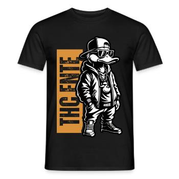Duckin High – Urban Duck Art THC Ente - T-shirt homme - noir - Devant - AI Model Male 178 light (178cm)