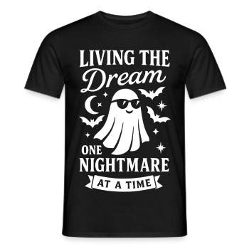 Living The Dream One Nightmare At A Time - Men's T-Shirt - black - Front - AI Model Male 178 light (178cm)