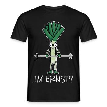 Gewichtheber IM ERNST??? Gym Lustiges - Männer T-Shirt - Schwarz - Vorne - AI Model Male 178 light (178cm)