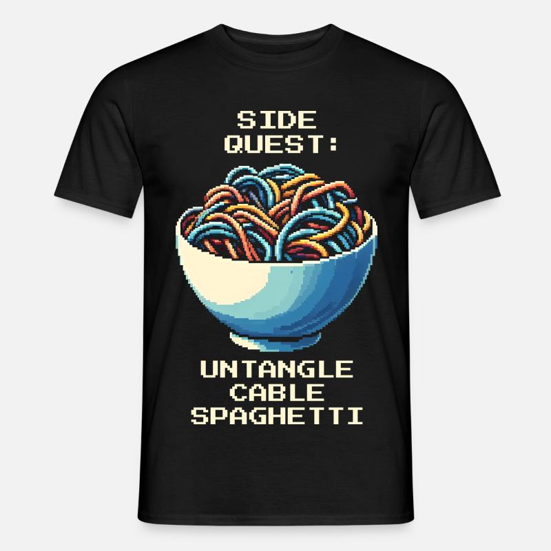 Cable clutter untangled | Cable management - Men’s T-shirt - black
