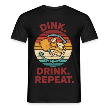 Joueur drôle de pickleball Cocktail Dink Ball - T-shirt homme - noir - Devant - AI Model Male 178 light (178cm)
