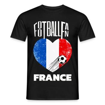 Fussball Fan Frankreich - Männer T-Shirt - Schwarz - Vorne - AI Model Male 178 light (178cm)