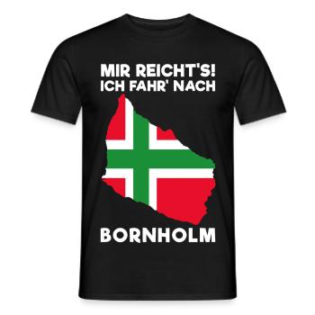 Bornholm Spruch - Männer T-Shirt - Schwarz - Vorne - AI Model Male 178 light (178cm)