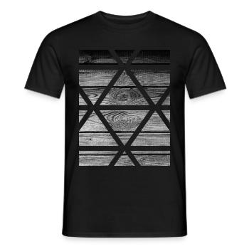 Holz - Männer T-Shirt - Schwarz - Vorne - AI Model Male 178 light (178cm)