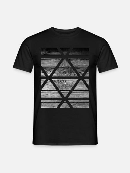 Holz - Männer T-Shirt - Schwarz