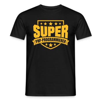 Super PHP-Programmierer - Männer T-Shirt - Schwarz - Vorne - AI Model Male 178 light (178cm)