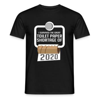 Toilettenpapier Lustig Lustige Person Geschenk - Männer T-Shirt - Schwarz - Vorne - AI Model Male 178 light (178cm)