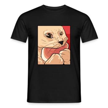 Cat Bun Food Cat Parent Gift - Men's T-Shirt - black - Front - AI Model Male 178 light (178cm)
