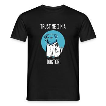 Je suis un cadeau vétérinaire Dogtor - T-shirt homme - noir - Devant - AI Model Male 178 light (178cm)