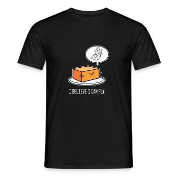 Butter Fly Lustig Träumer und Essen Lover Geschenk - Männer T-Shirt - Schwarz - Vorne - AI Model Male 178 light (178cm)