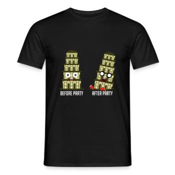 Pisa Party Party Person Geschenk - Männer T-Shirt - Schwarz - Vorne - AI Model Male 178 light (178cm)