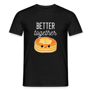 Pfannkuchen Better Together Pfannkuchen-Liebhaber - Männer T-Shirt - Schwarz - Vorne - AI Model Male 178 light (178cm)