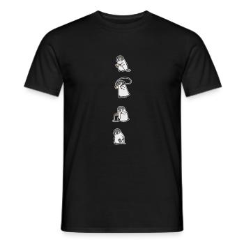 Cadeau de fan de pingouin de corde à sauter - T-shirt homme - noir - Devant - AI Model Male 178 light (178cm)