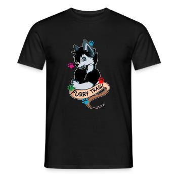 Furry Trash Dog Owner Gift - Men's T-Shirt - black - Front - AI Model Male 178 light (178cm)