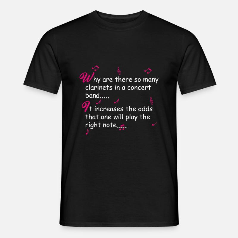 Klarinette Witz Clarinet Geschenk - Männer T-Shirt - Schwarz