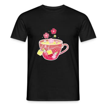 Sakura flowers Japanese teacher gift - Men's T-Shirt - black - Front - AI Model Male 178 light (178cm)