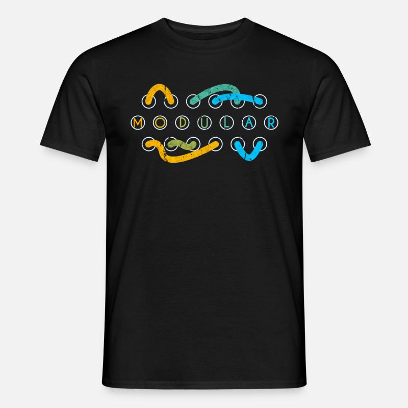 Modular Synth Patch Kabel - Männer T-Shirt - Schwarz