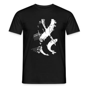 Clé de partition Musique Passion - T-shirt homme - noir - Devant - AI Model Male 178 light (178cm)